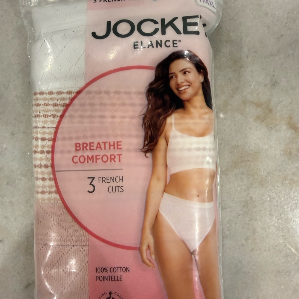 Jockey Elance Breathe Comfort French Cut Panties - White and Cream